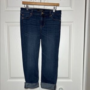 Liverpool Blue Women's Cuffed Crop Capri Jeans Petite 10 / 30